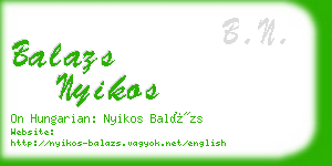 balazs nyikos business card